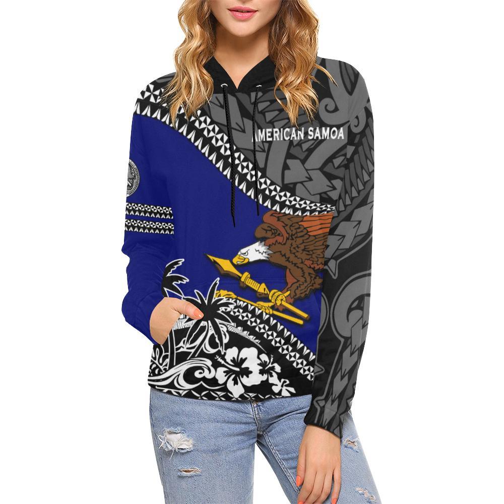 American Samoa Hoodie Fall In The Wave K7 - Polynesian Pride