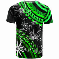 Guam T Shirt Palm Leaf Texture Green - Polynesian Pride