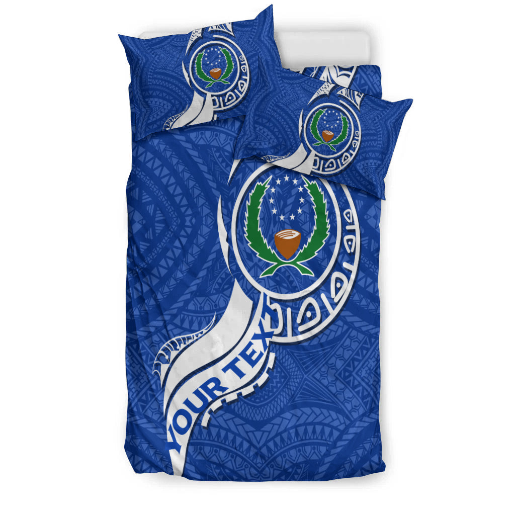 (Custom Personalised) Pohnpei Bedding Set - Micronesia Pride Blue - LT12 - Polynesian Pride