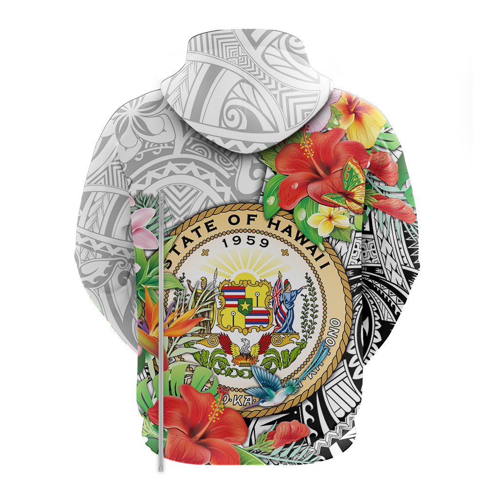 Custom Hawaii Hibiscus Kanaka Polynesia Hoodie LT2 - Polynesian Pride