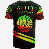 Tahiti T Shirt In My Heart Style Reggae Polynesian Patterns - Polynesian Pride