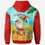 Mele Kalikimaka Hoodie Santa Claus On The Beach - Polynesian Pride