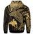 Papua New Guinea Zip up Hoodie Humpback Whale & Coat of Arms Gold - Polynesian Pride