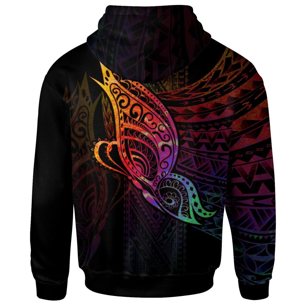 Pohnpei Hoodie Butterfly Polynesian Style - Polynesian Pride
