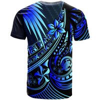Tahiti T Shirt The Flow of The Ocean Blue - Polynesian Pride