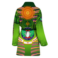 Fiji Vuci Rugby Club Bathrobe Creative Style - Green LT8 - Polynesian Pride