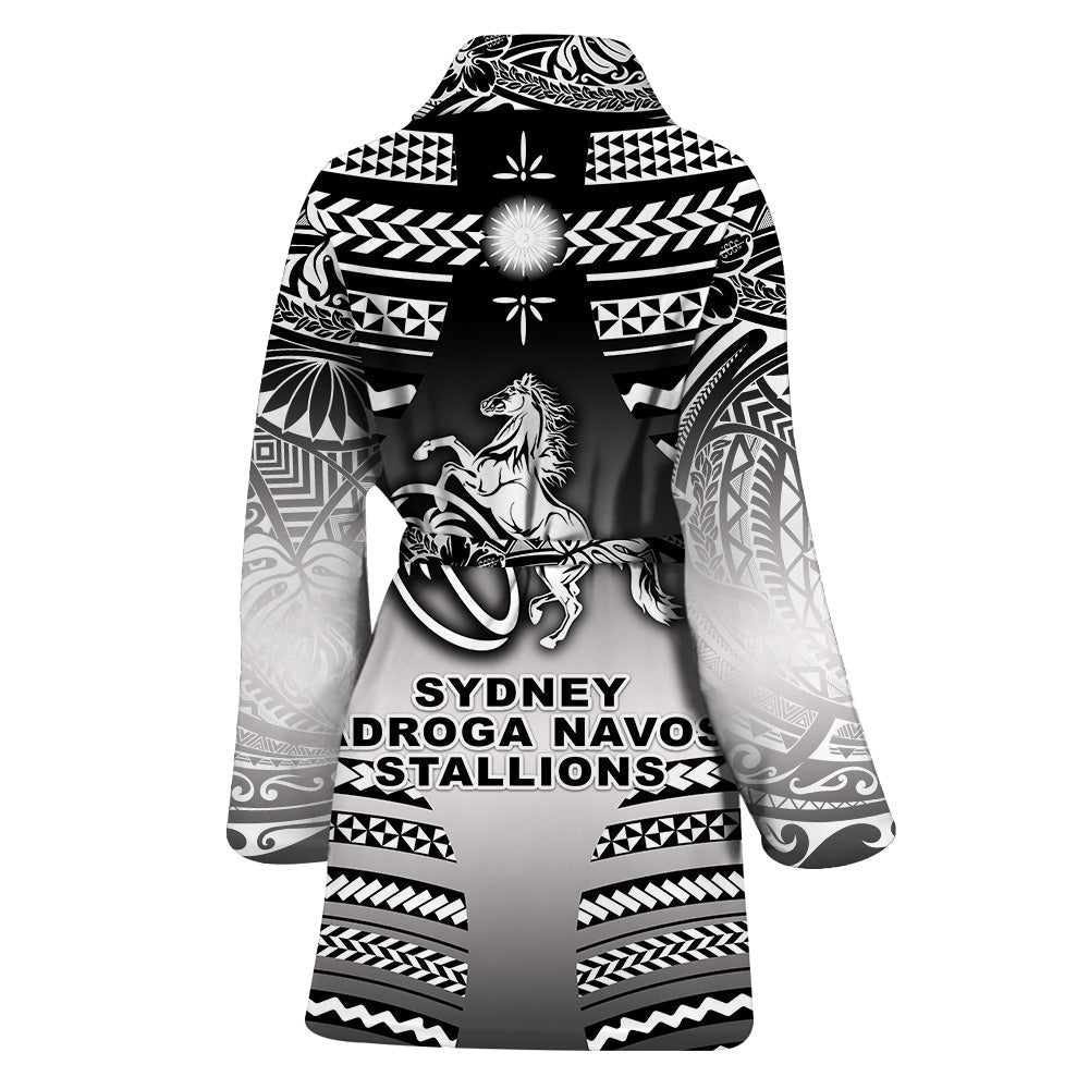 Fiji Rugby Bathrobe Sydney Nadroga Navosa Stallions Creative Style - Gradient Black LT8 - Polynesian Pride