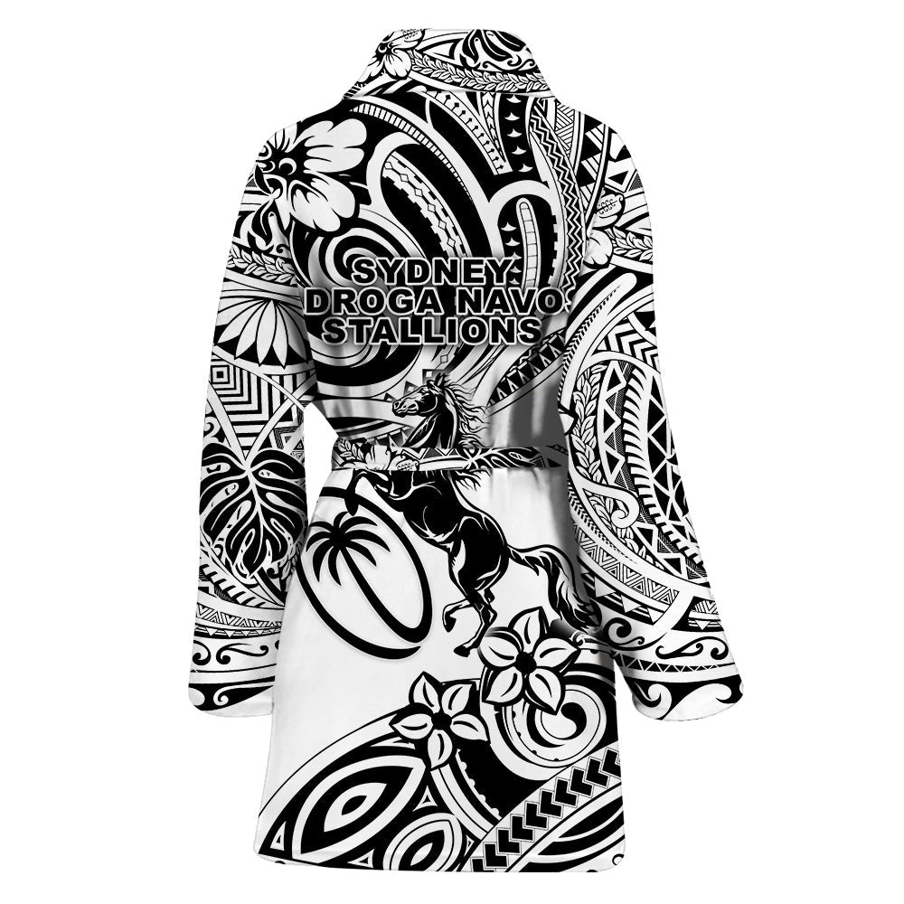 Fiji Rugby Bathrobe Sydney Nadroga Navosa Stallions Unique Vibes - White LT8 - Polynesian Pride