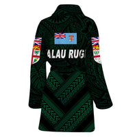 Fiji Ovalau Rugby Bathrobe Dark Green Style LT8 - Polynesian Pride