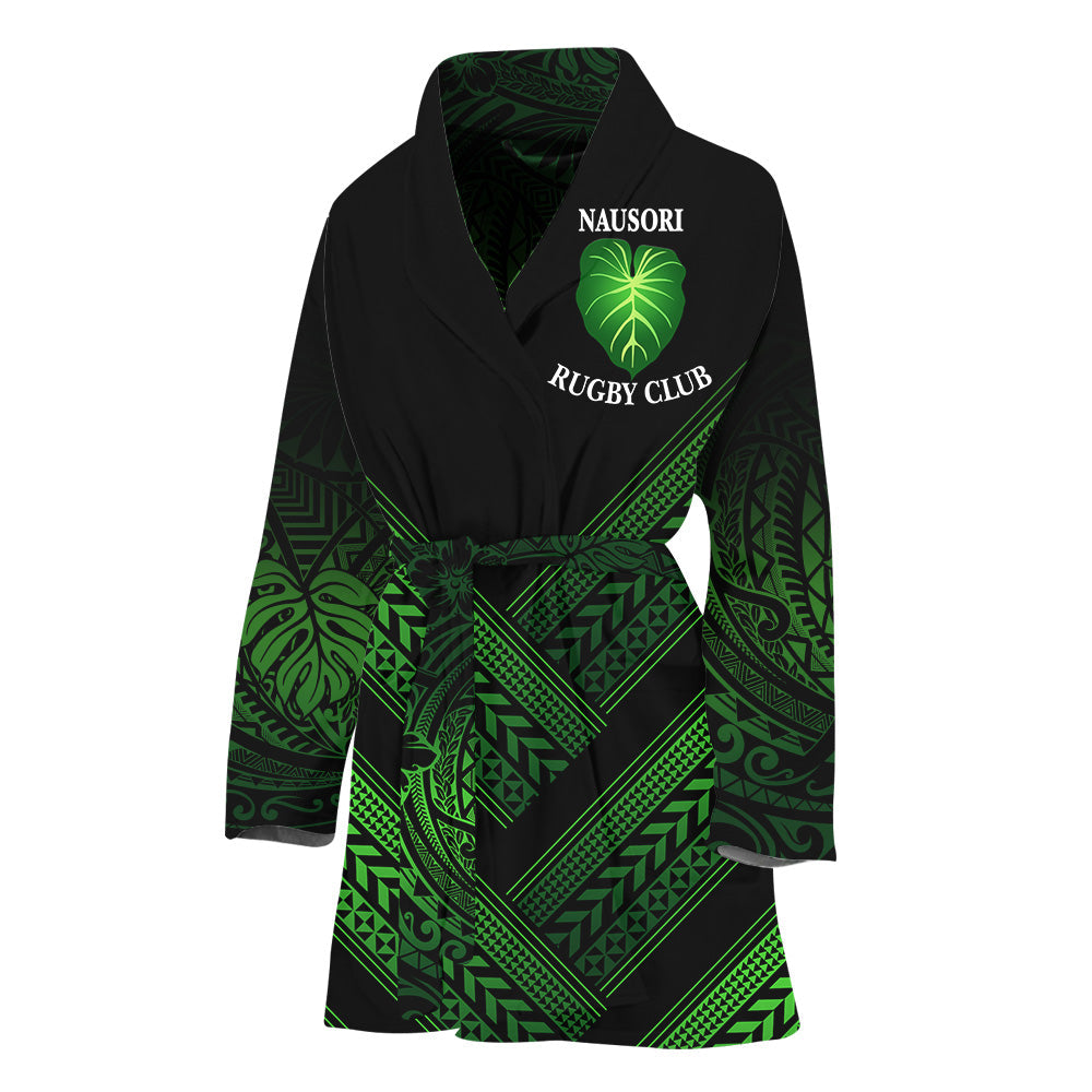Fiji Nausori Rugby Bathrobe Creative Style LT8 One Size Green - Polynesian Pride