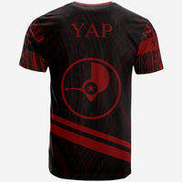 Yap State T Shirt In My Heart Style Red Polynesian Patterns - Polynesian Pride
