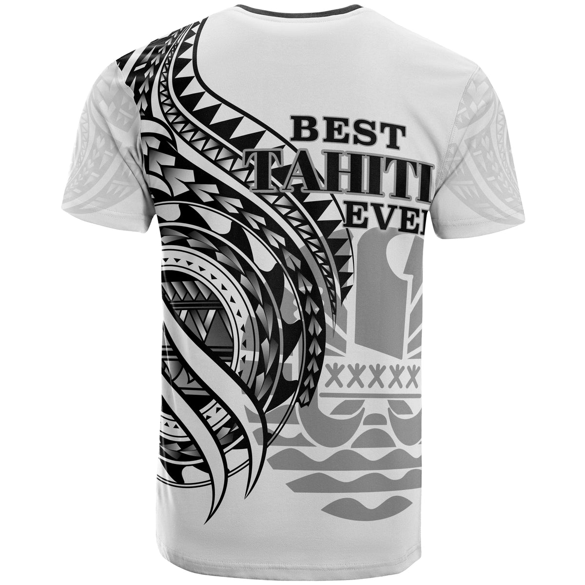 Tahiti T Shirt Black Color Polynesian Patterns Best Tahiti Ever - Polynesian Pride