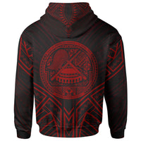 American Samoa Hoodie merican Samoa Seal Red Tribal Patterns - Polynesian Pride