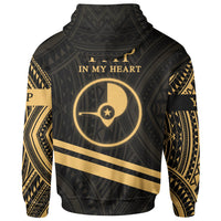Yap State Hoodie In My Heart Style Gold Polynesian Patterns - Polynesian Pride