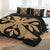 Hawaiian Royal Pattern Quilt Bed Set - Black And Gold - F3 Style - AH - Polynesian Pride