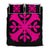 Hawaiian Royal Pattern Quilt Bed Set - Black And Pink - F3 Style - AH Art - Polynesian Pride
