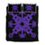 Hawaiian Royal Pattern Quilt Bed Set - Black And Purple - L2 Style - AH Art - Polynesian Pride