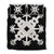 Hawaiian Royal Pattern Quilt Bed Set - Black And White - L2 Style - AH White - Polynesian Pride