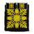 Hawaiian Royal Pattern Quilt Bed Set - Black And Yellow - N1 Style - AH Yellow - Polynesian Pride
