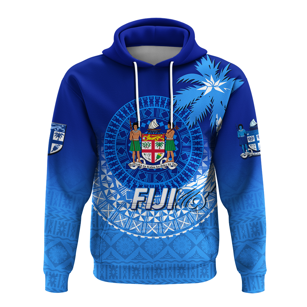 Custom Fiji Tapa Tribal Coconut Tree Hoodie LT12 - Polynesian Pride