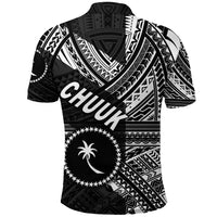 FSM Chuuk Polo Shirt Original Style Black LT8 - Polynesian Pride
