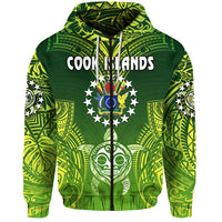 Cook Islands Zip Hoodie Happy Independence Anniversary LT8 - Polynesian Pride