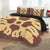 Hawaiian Royal Pattern Quilt Bed Set - Coral - M1 Style - AH - Polynesian Pride