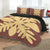 Hawaiian Royal Pattern Quilt Bed Set - Coral - D1 Style - AH - Polynesian Pride