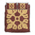 Hawaiian Royal Pattern Quilt Bed Set - Coral - M1 Style - AH Coral - Polynesian Pride