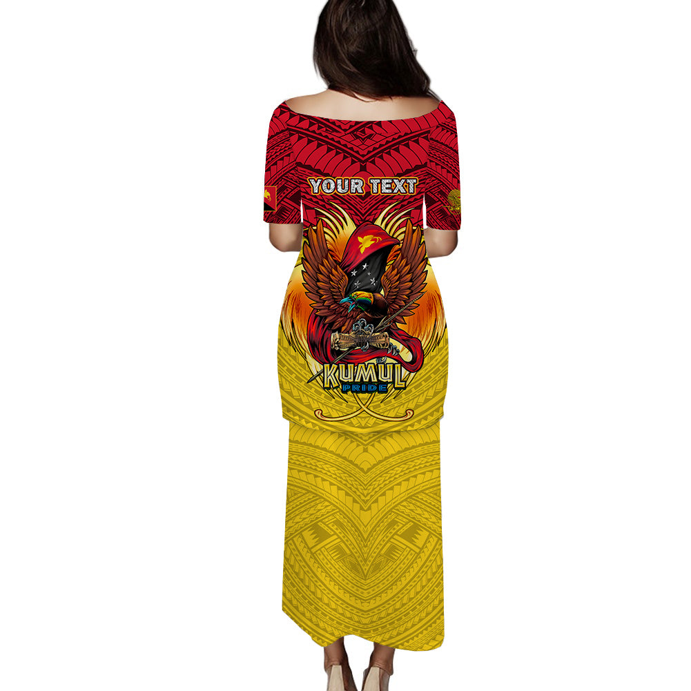 (Custom Personalised) Papua New Guinea Rugby Kumul Pride Puletasi Dress - LT2 - Polynesian Pride