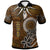 Cook Islands Custom Polo Shirt Polynesian Boar Tusk Unisex Brown - Polynesian Pride