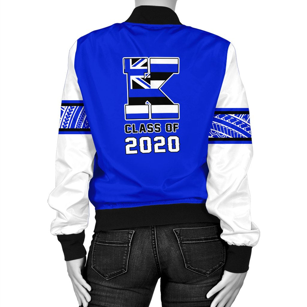 (Personalized) Hawaii Bomber Jacket - Kailua High Custom Your Class Bomber Jacket AH - Polynesian Pride