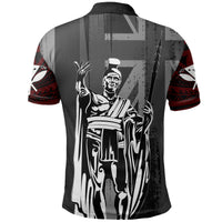 Hawaii King Flag Polynesian Polo Shirt Red - Polynesian Pride