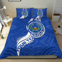 (Custom Personalised) Pohnpei Bedding Set - Micronesia Pride Blue - LT12 - Polynesian Pride
