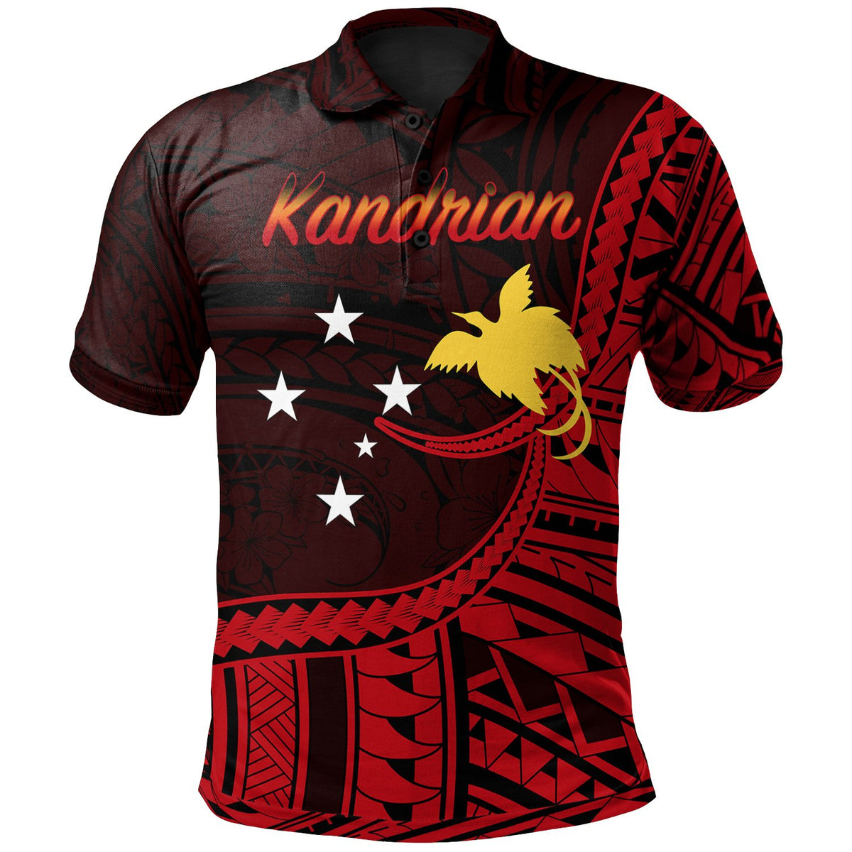 Papua New Guinea Polo Shirt Kandrian Polynesian Patterns Unisex Black - Polynesian Pride