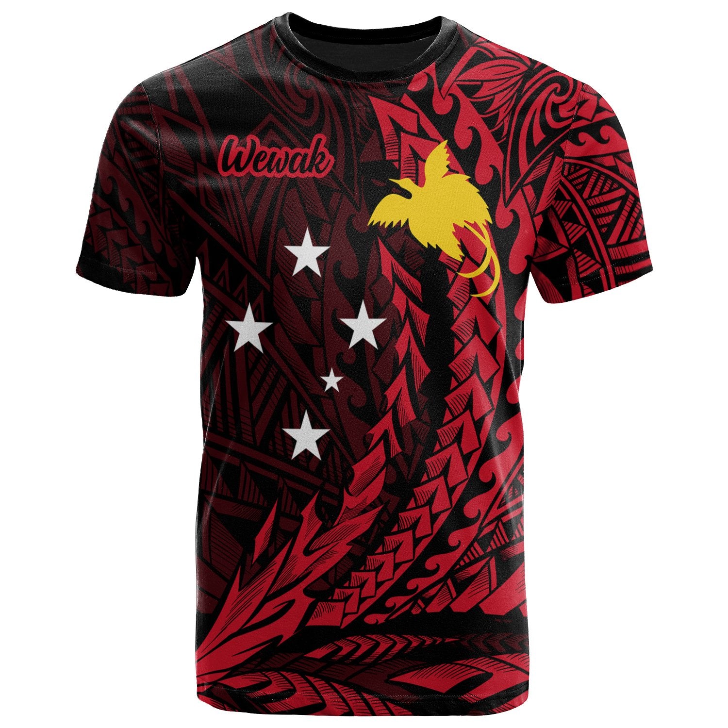 Papua New Guinea T Shirt Wewak Wings Style Unisex Black - Polynesian Pride