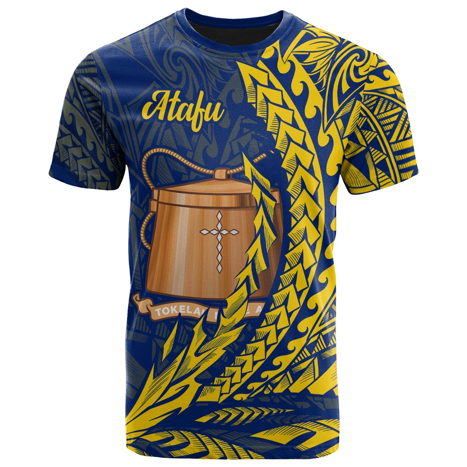 Tokelau T Shirt Atafu Wings Style Unisex Black - Polynesian Pride