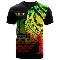 Tahiti T Shirt Reggae Color Polynesian Patterns Best Tahiti Ever Unisex Black - Polynesian Pride