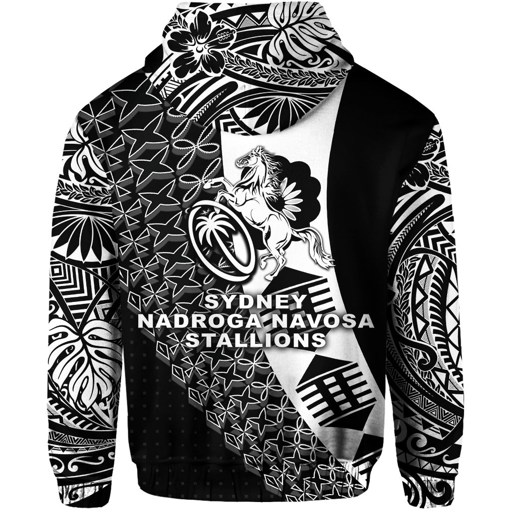 Fiji Rugby Zip Hoodie Sydney Nadroga Navosa Stallions Tapa Vibes NO.1 LT8 - Polynesian Pride