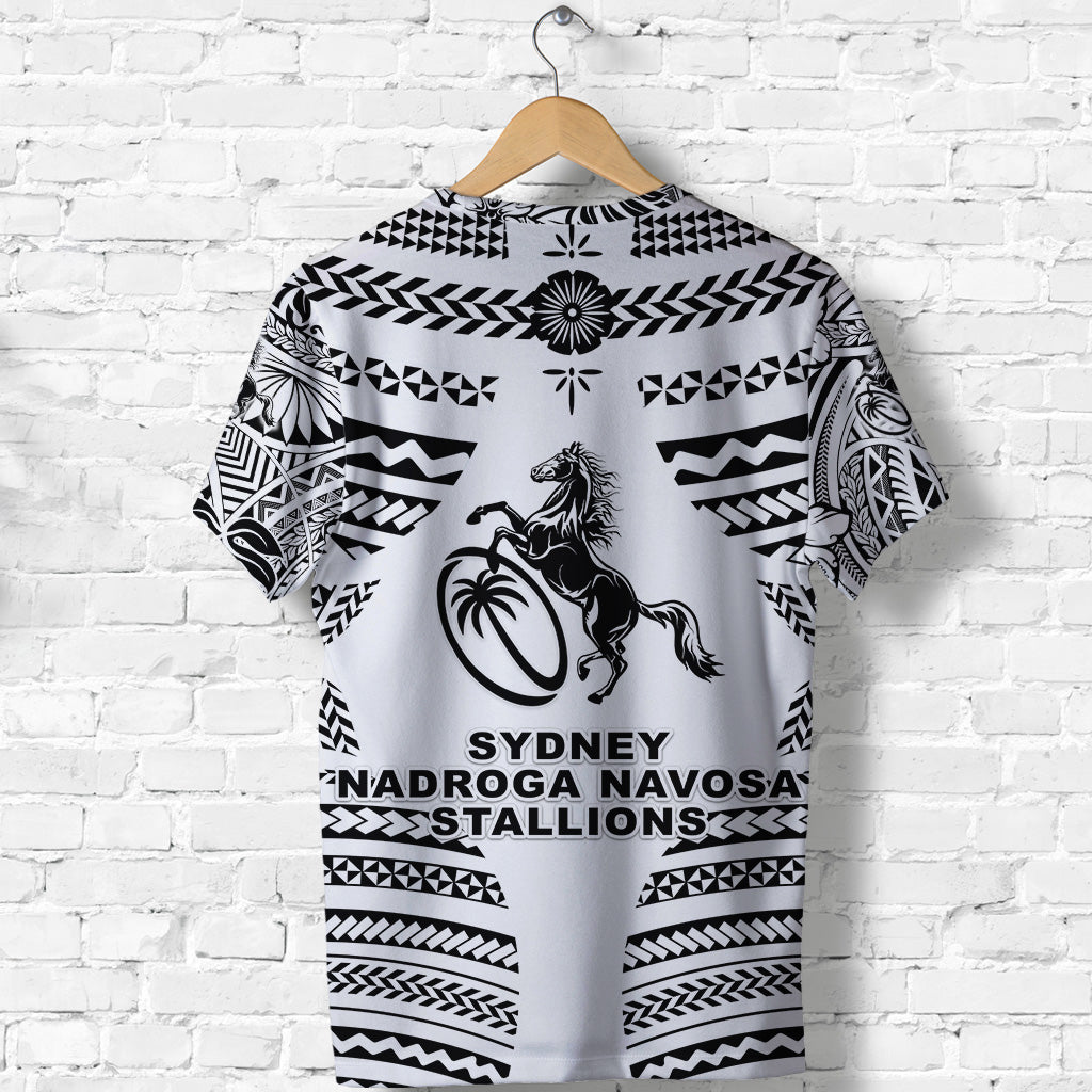 Fiji Rugby T Shirt Sydney Nadroga Navosa Stallions Creative Style White LT8 - Polynesian Pride