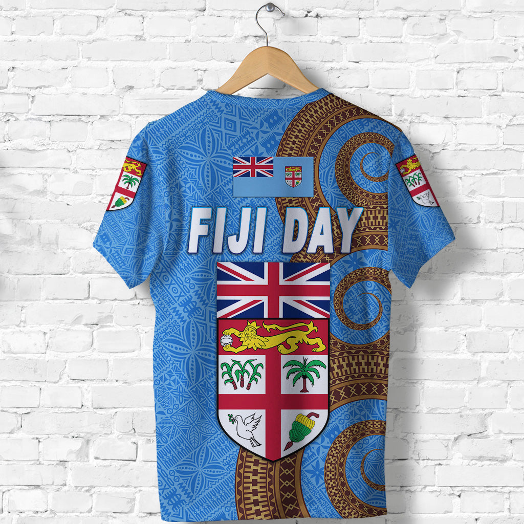 Fiji Day T Shirt Independence Anniversary Simple Style LT8 - Polynesian Pride