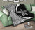 Hawaiian Hibiscus Turtle Polynesian Black And White Premium Quilt - Circle Style - Polynesian Pride