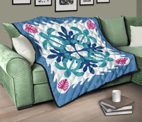 Hawaiian Turtle Pattern Premium Quilt - Pastel - Argu Style - AH - Polynesian Pride