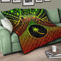 Polynesian Chuuk Premium Quilt - Reggae Vintage Polynesian Patterns - Polynesian Pride