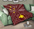Papua New Guinea Personalised Premium Quilt - Flag With Polynesian Patterns (Red) - Polynesian Pride