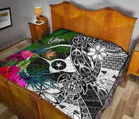 Yap Premium Quilt - Turtle Plumeria Banana Leaf - Polynesian Pride