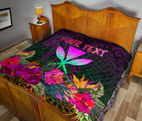 Polynesian Hawaii Personalised Kanaka Maoli Premium Quilt - Summer Hibiscus - Polynesian Pride