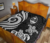 Guam Polynesian Premium Quilt - White Tentacle Turtle - Polynesian Pride