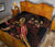 Fiji Polynesian Premium Quilt - Turtle With Blooming Hibiscus Gold - Polynesian Pride