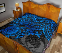 Pohnpei Polynesian Premium Quilt - Polynesian Blue Turtle - Polynesian Pride